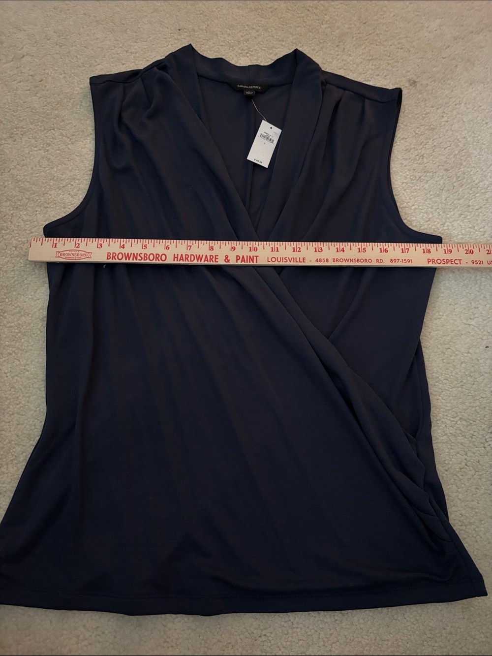 Banana Republic Sleeveless Wrap-Front Camisole - Navy Blue